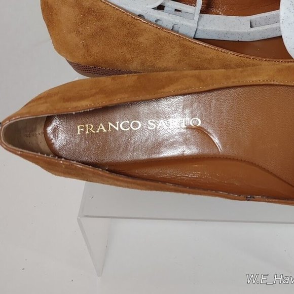 Franco Sarto® Amber™ Capped-Toe Brown Suede Ballet Flats Women's Size US 7.5 - Picture 15 of 16